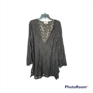 J Valdi Women’s Coverup Dress Size 1 X In Good Condition Black